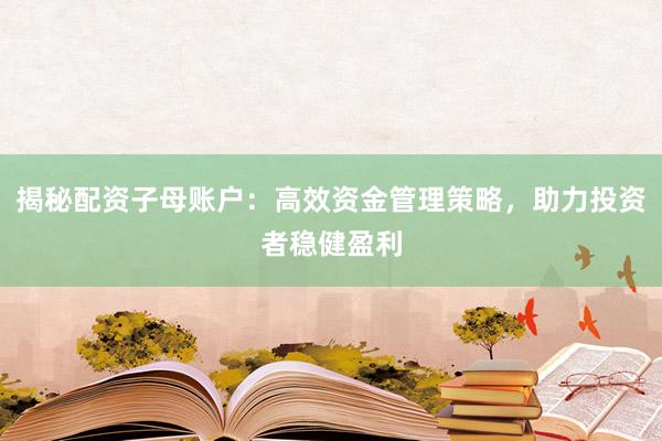 揭秘配资子母账户：高效资金管理策略，助力投资者稳健盈利
