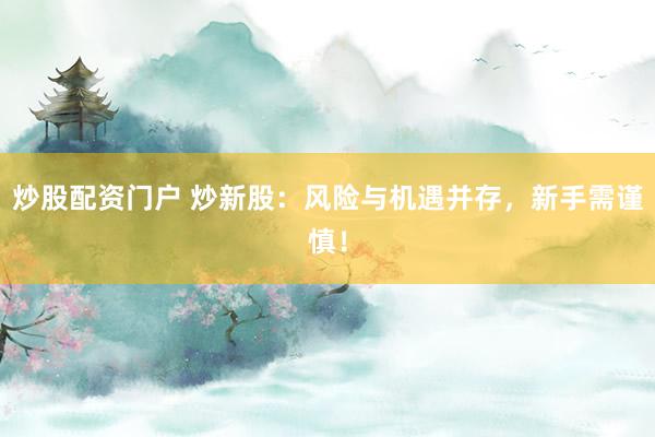 炒股配资门户 炒新股：风险与机遇并存，新手需谨慎！